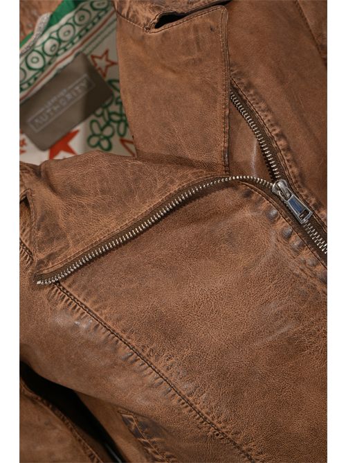 Giubbotto chiodo crop KIKI HAND in pelle effetto vissuto LEATHER AUTHORITY | KIKI HANDJ31